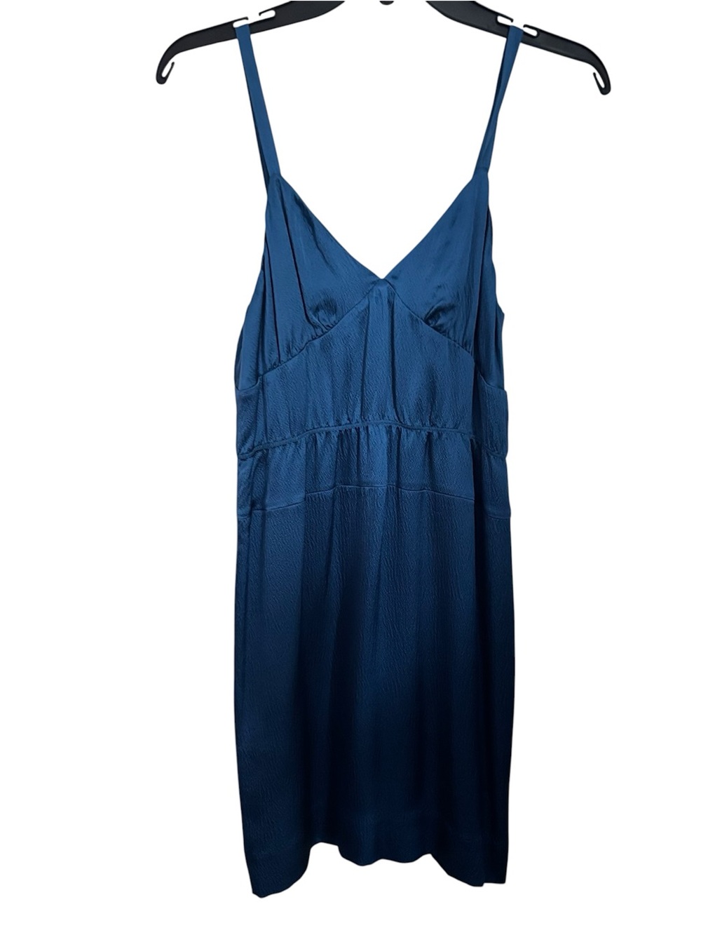 J. Crew Deep Blue Silk Slip Dress with V-Neck Size 2 womans